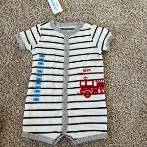 NWT carters Romper, fire truck